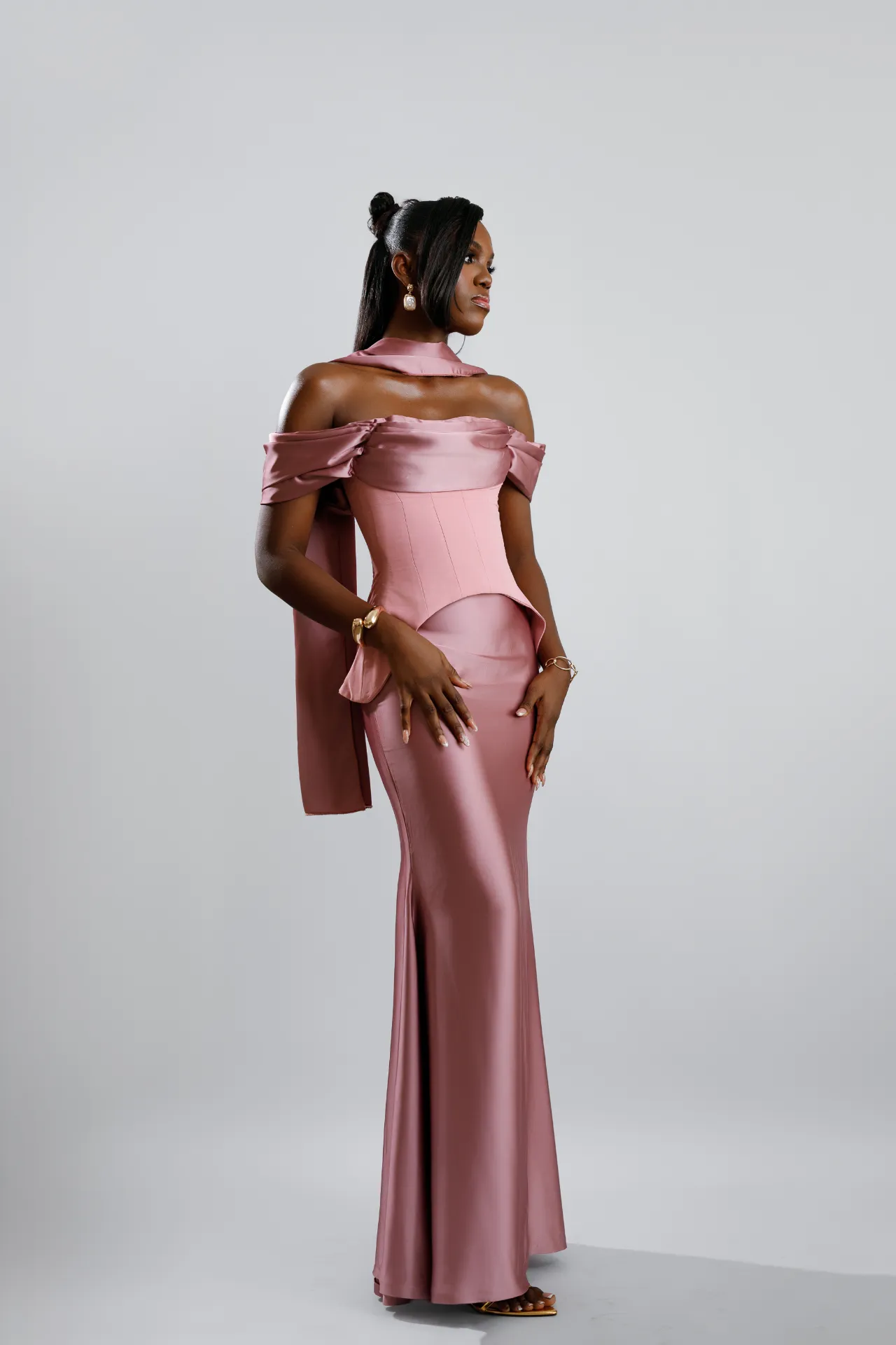 nala satin dress NALA SILK SATIN DRESS IN DARK BLUE | CULT MIA